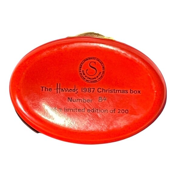 LTD Christmas 1987 Halcyon Personalized Trinket Box "Leslie" for Harrods 84/100 - Picture 6 of 9